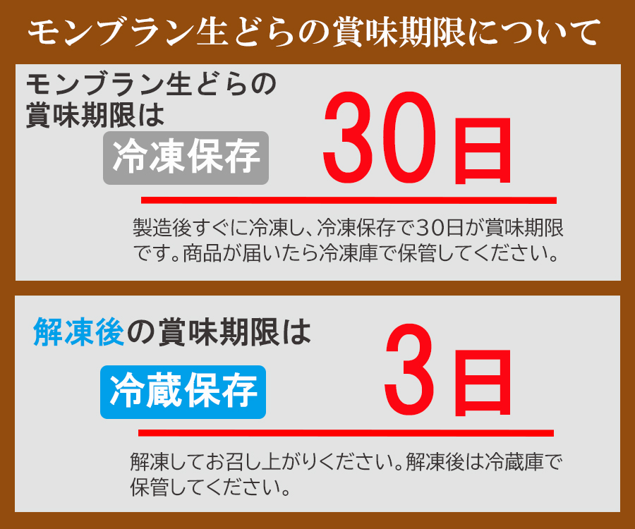 モンブラン賞味期限P